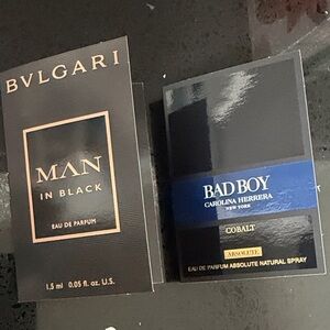 Bulgari Man In Black & Bad Boy Carolina Herrera Eau de Parfum Samples